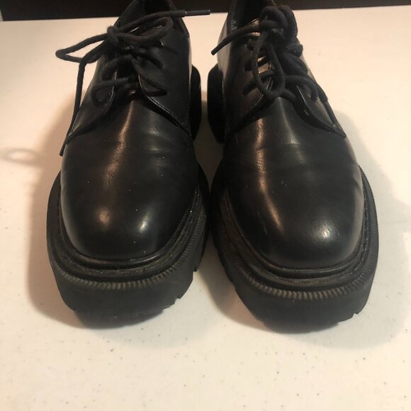 H&M Black Leather Lace-Up Shoes - Picture 7 of 8